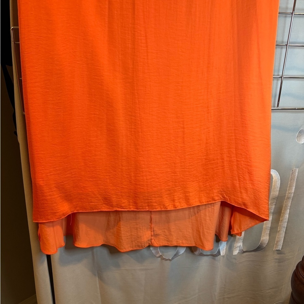 Jennifer Lopez Vibrant Orange Lace-Up Top sundress. - Picture 7 of 7